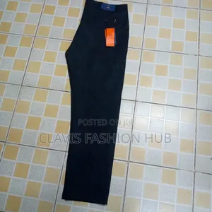 Navy Blue Khaki Pants With Hidden Pockets