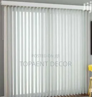 Milk White Plain Vertical Office Window Curtain Blinds