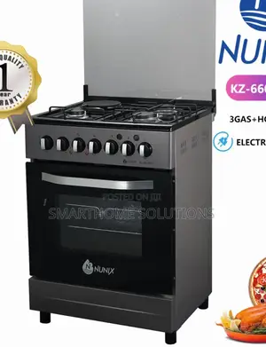 Nunix 60×60 3+1 Free Standing Cooker + Electric Oven N/3g