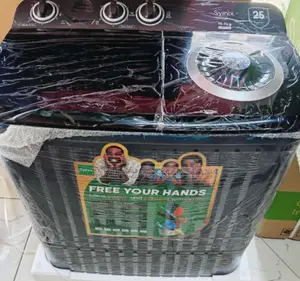 Black Syinix 10kgs Top Load Twin Tub Washing Machine S/10kg