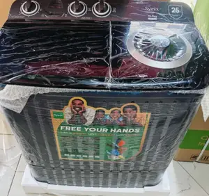 Black Syinix 10kgs Top Load Twin Washing Machine S/10kg