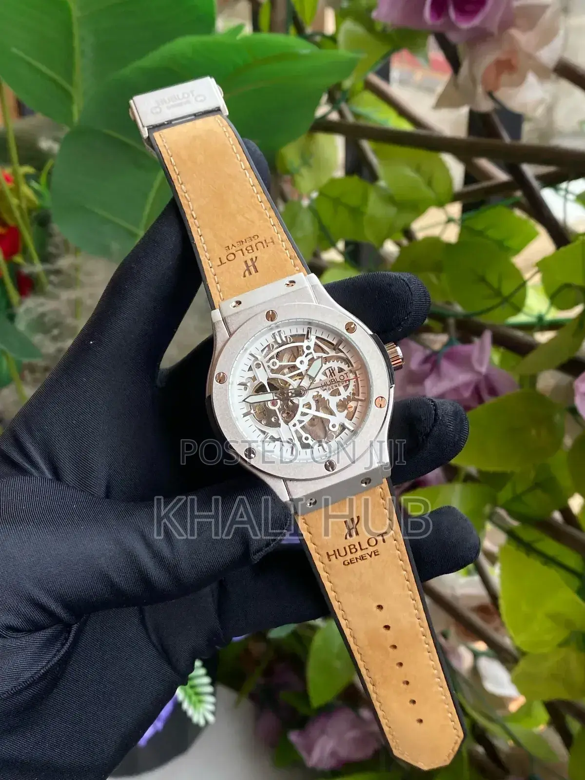 Silver Brown Bing Bang Hublot Automatic Watch