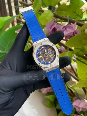 Hublot Blue Silver Automatic Gentleman Watch°° Hublot Male
