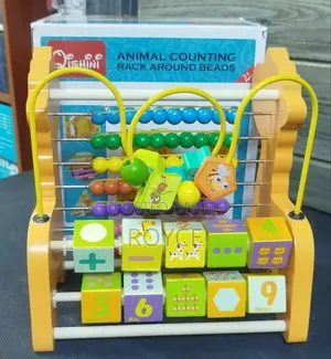 Wooden Abacus- Rack Around Beads