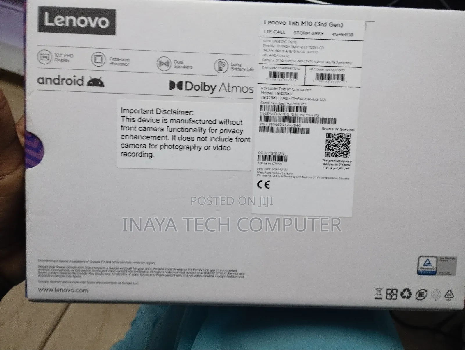 New Lenovo Tab M10 64 GB Gray