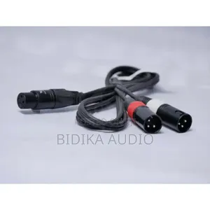 Y Cable 2 Male XLR to 1 Female XLR 1.5m