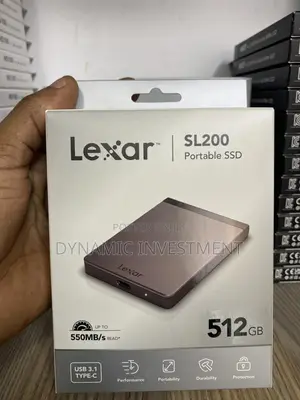 Lexar Sl200 512gb Portable Ssd, Up To 550mb/S, Usb-c,