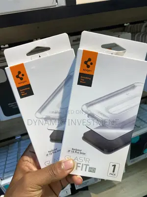 iPhone 15 Pro Max Spigen Auto Fix Glass Screen Protector