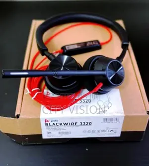 Poly Blackwire (3320) Wired Dual-Ear Headset With Boom Mic