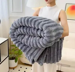 Light Grey Soft Fleece Blankets Available
