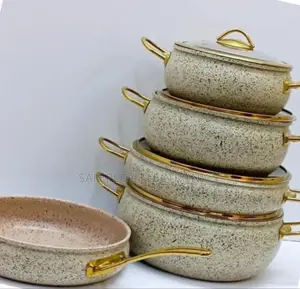 Nsfe - 9pcs Granite Cookware Set, Non Stick