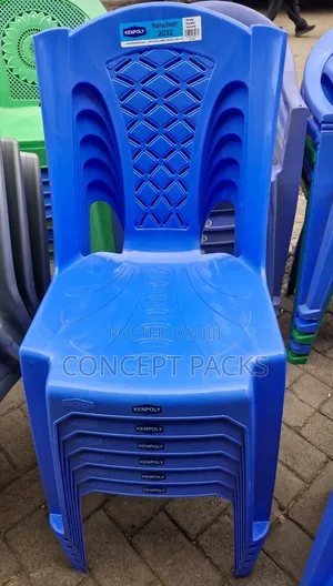 Kenpoly Nublue Original Armless Plastic Church Chairs.