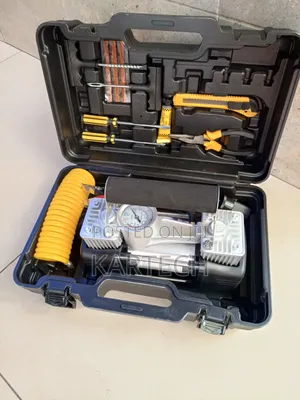 Dual Portable Air Compressor and Tire Repair Kit