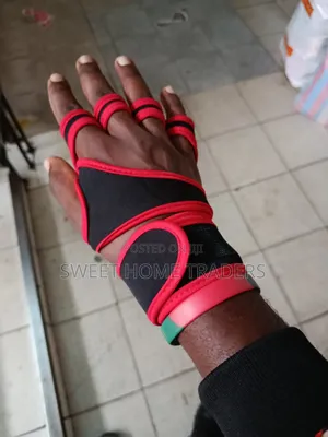 Open Half Gym Gloves* Red and Black