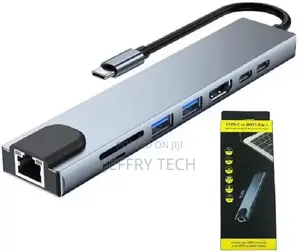 Winsumm 8-in-1 Usb-C Hub Dock Type-C Adapter With Hdmi Po