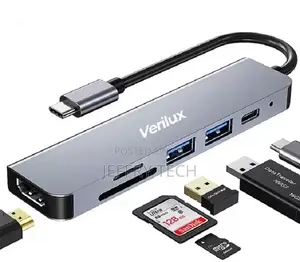 Usb C Hub, 6 in 1 Portable Aluminum Multiport Adapter With