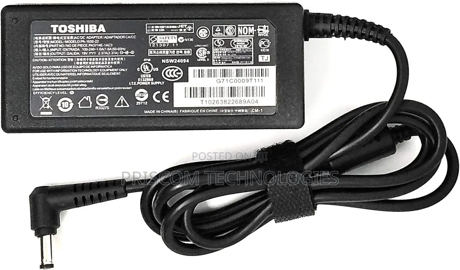 Adapter For Toshiba 19v 2.37a 45w