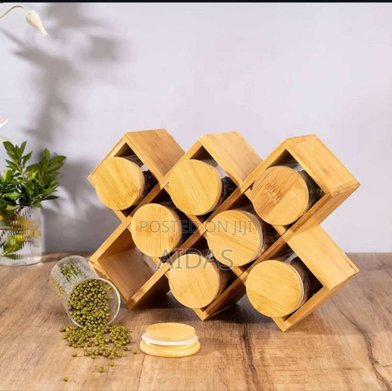 8 PCS Wooden Spice Rack