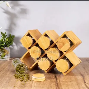 8 PCS Wooden Spice Rack