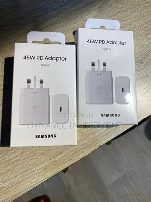 Samsung Original 45w Charger Adapter Usb-C Pd Uk Plug-White