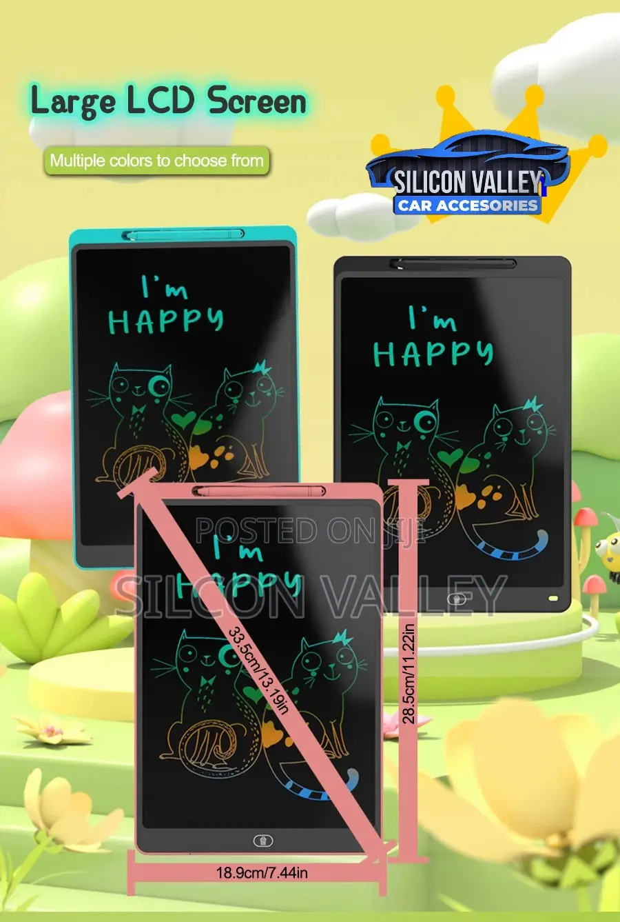 8.5"/ 10"/ 12" LCD Writing Tablet Drawing Board Colorful Pad