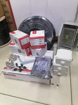 Hikvision4 Set Cameras 1080p 2mp Complete Set Up 4 Pieces