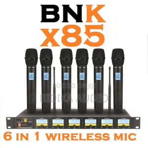 BNK X85 Uhf Pro Wireless Microphone System 6 Mics in One