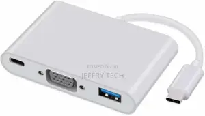 Ruhza Usb-C to Vga Adapter Type C 3-in-1 Dock With