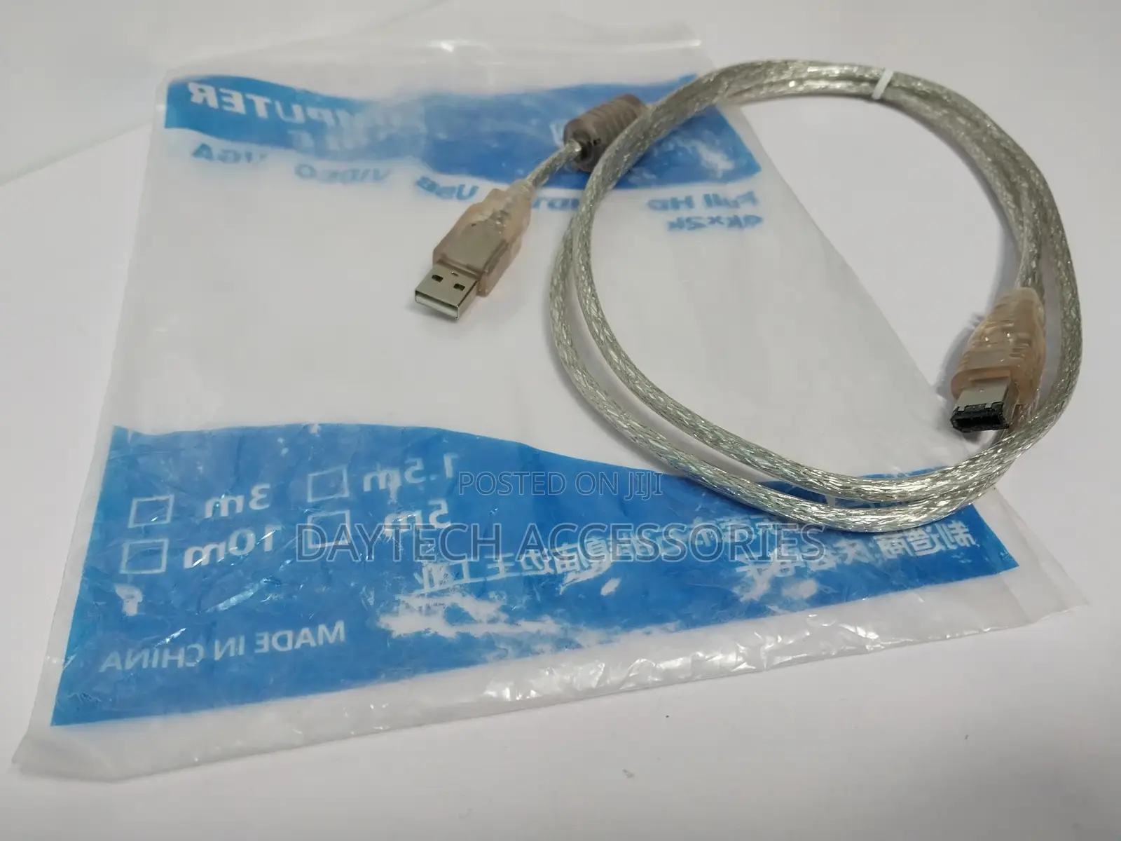Firewire Ieee 1394 Cable for Data Transfer Usb to 6-Pin