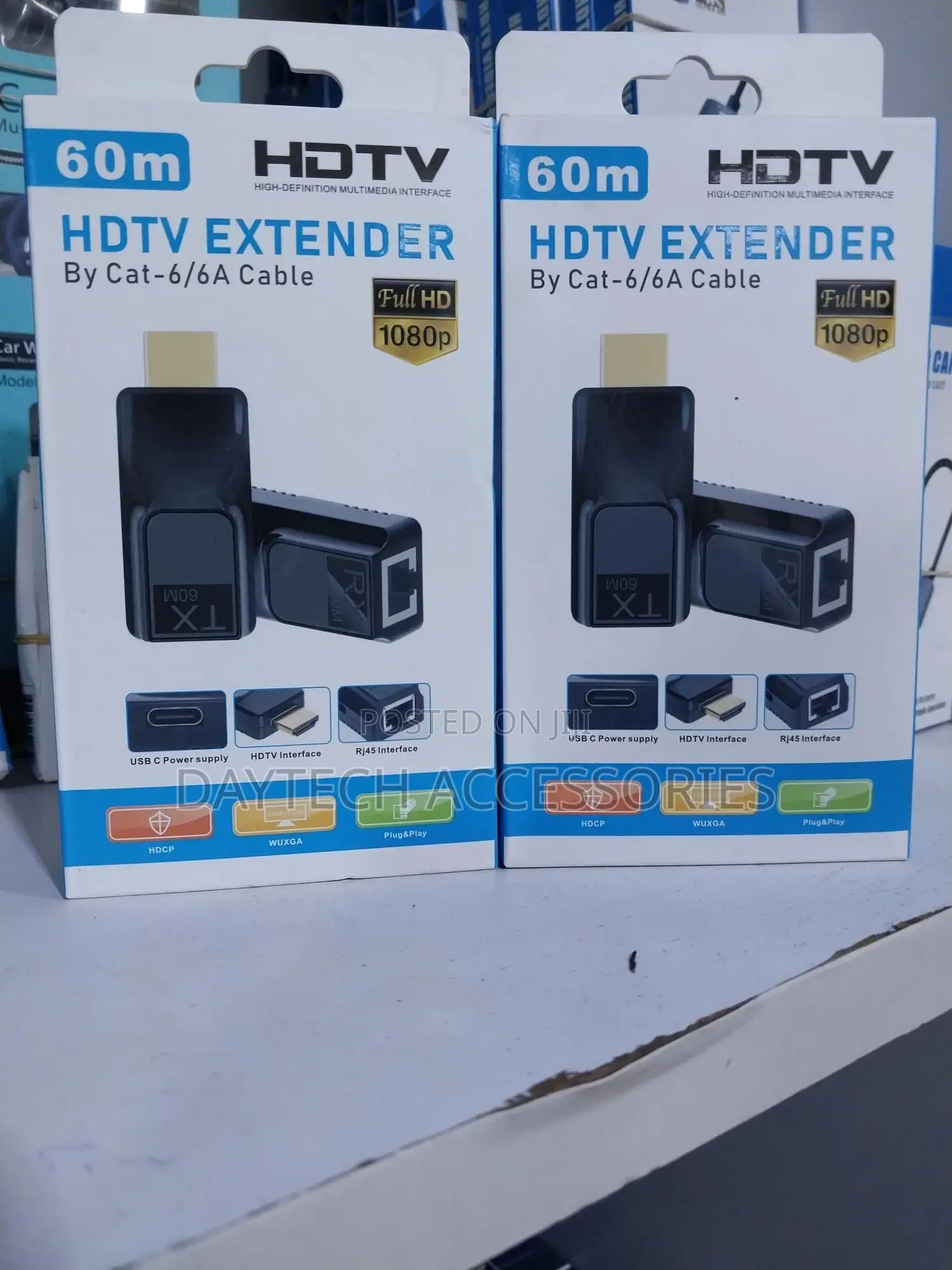 Hdmi Extender 60m Video 1080p Over Cat5 Cat6 Ethernet Cable