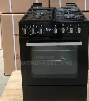 Black BJS 60x60 3-Gas+1 Hot Plate With Turbo-Fan F/G