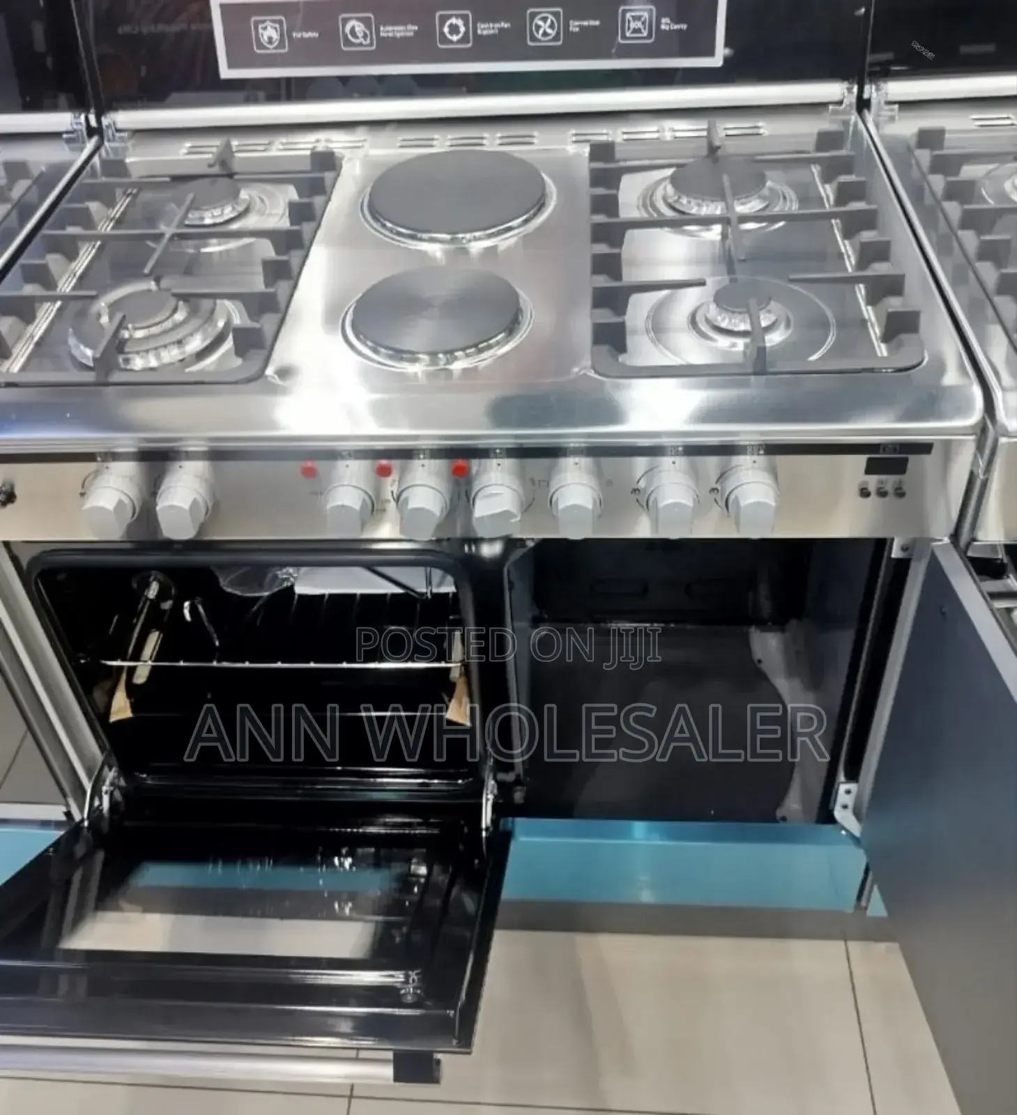 60*90 Haier 4+2 Standing Cooker With Gas Compartment
