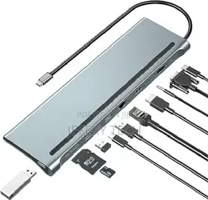 Ruhza Usb C Hub Dock- 11 in 1 Dock, Aluminum Type C Adapter