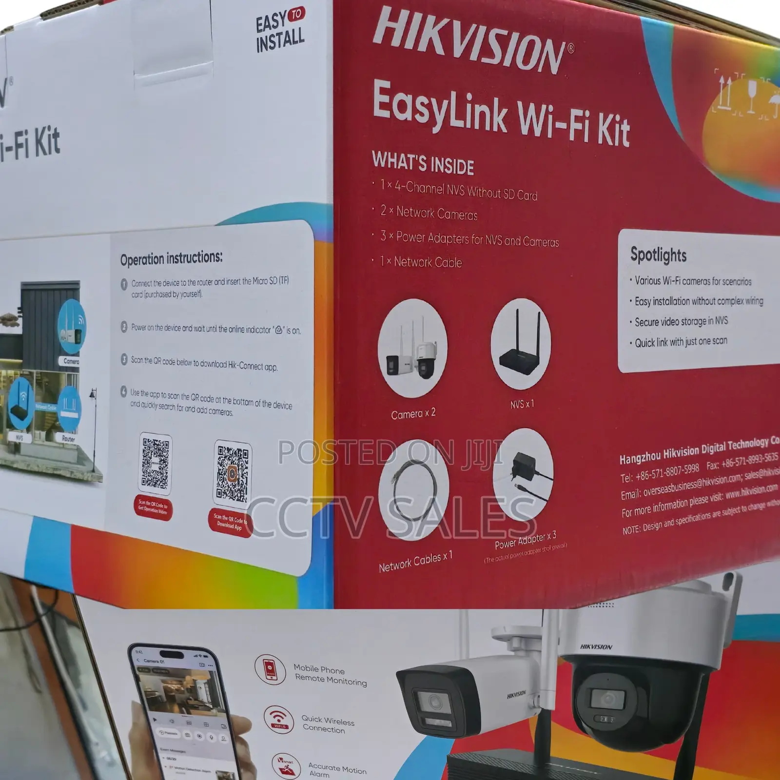 2 Hikvision 2mp Ip Network CCTV Cameras Wireless Kit