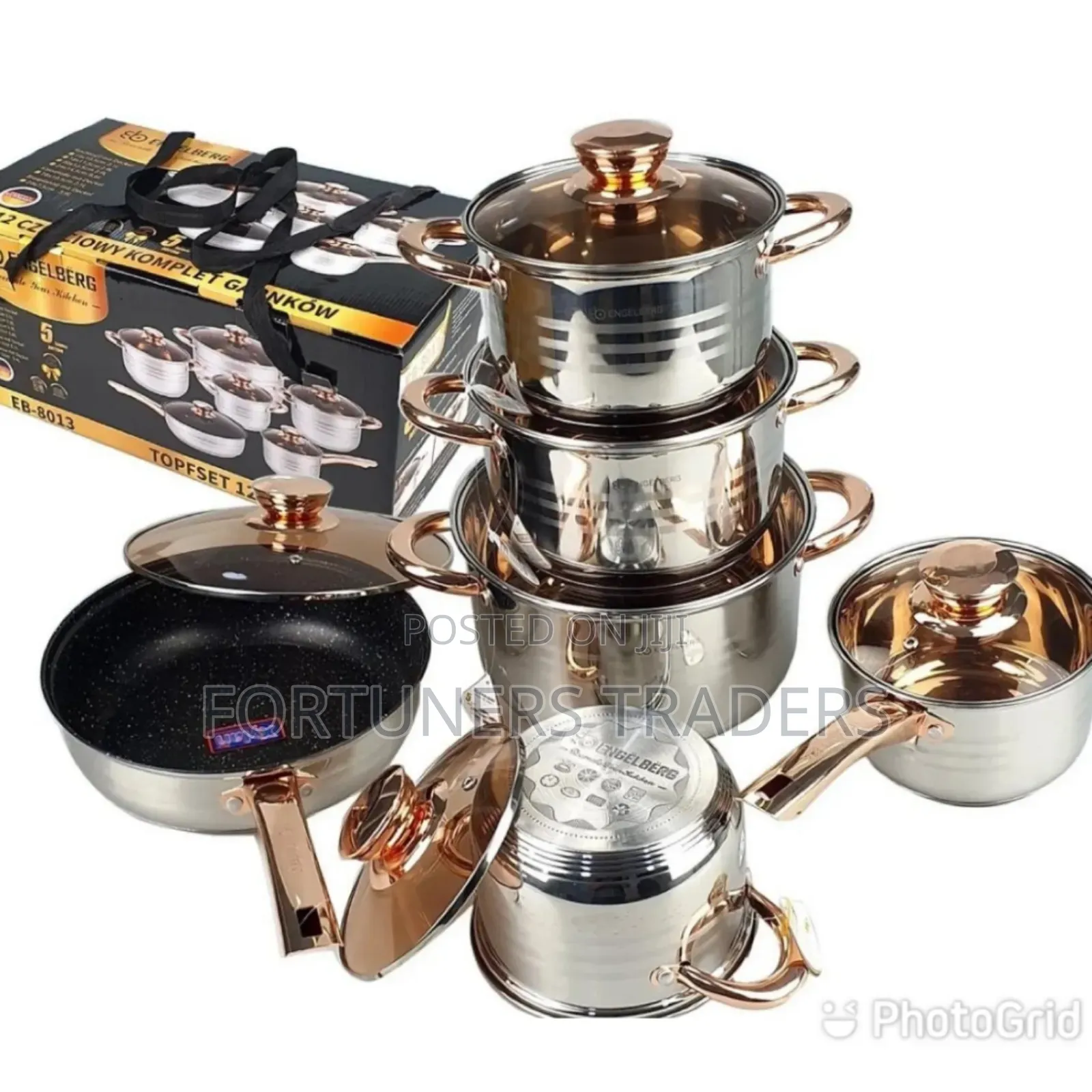 Cookware Set 12pcs Stainless Steel
