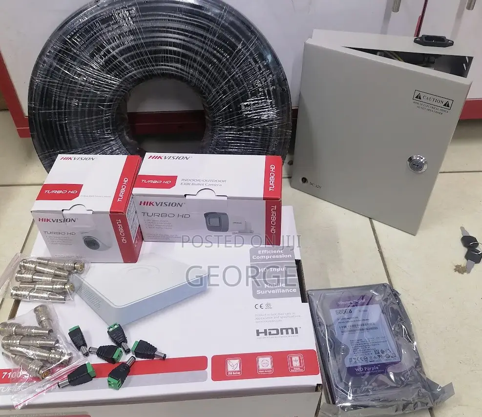 Hikvision 2 CCTV Camera 1080p With 500gb Harddisk