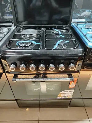 Bruhm Black 60cm by 60cm 3gas and 1 Electric Cooker