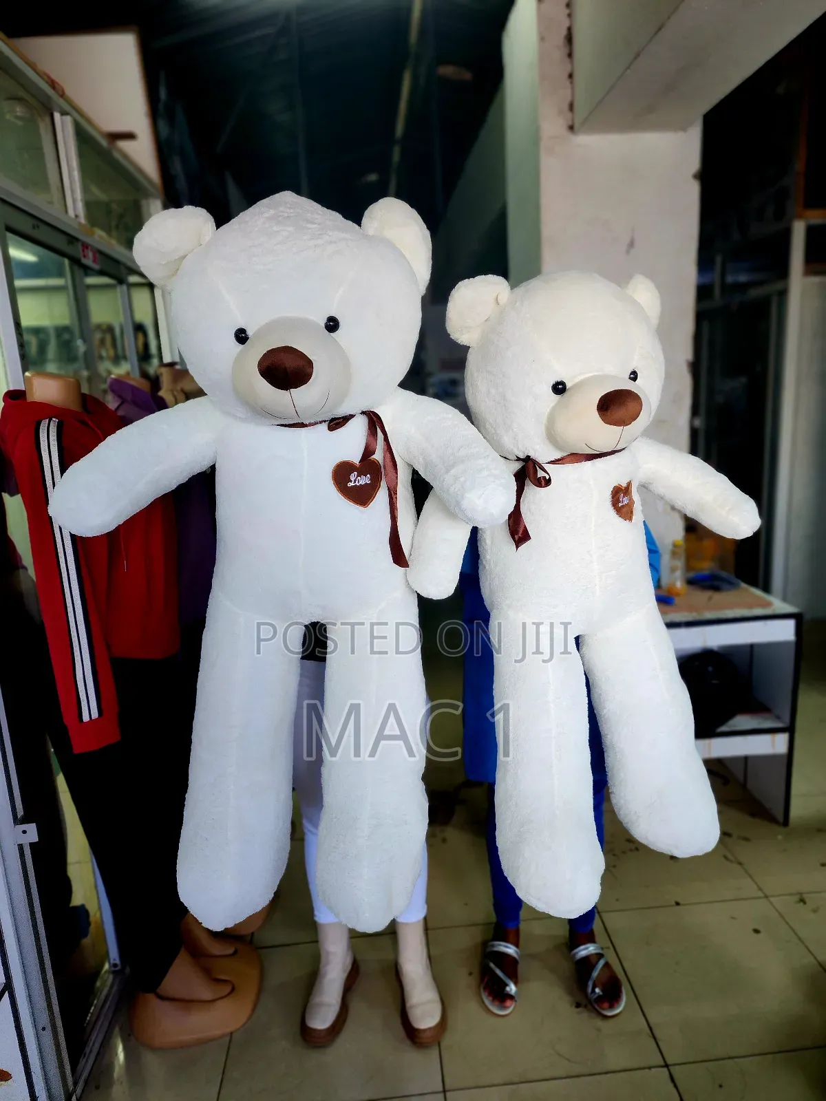 140cm / 120cm Giant White Teddy Bear Plush