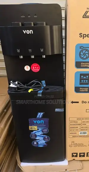 Black Von Hot ,Normal, Cold 3 Taps Water Dispenser Vn-3