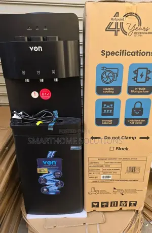 Black Von Hot ,Normal and Cold Water Dispenser Vn-3