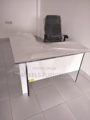 Leather Chair and L Shape Desk