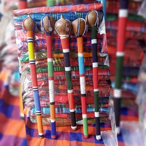 Men African Beaded Rungu