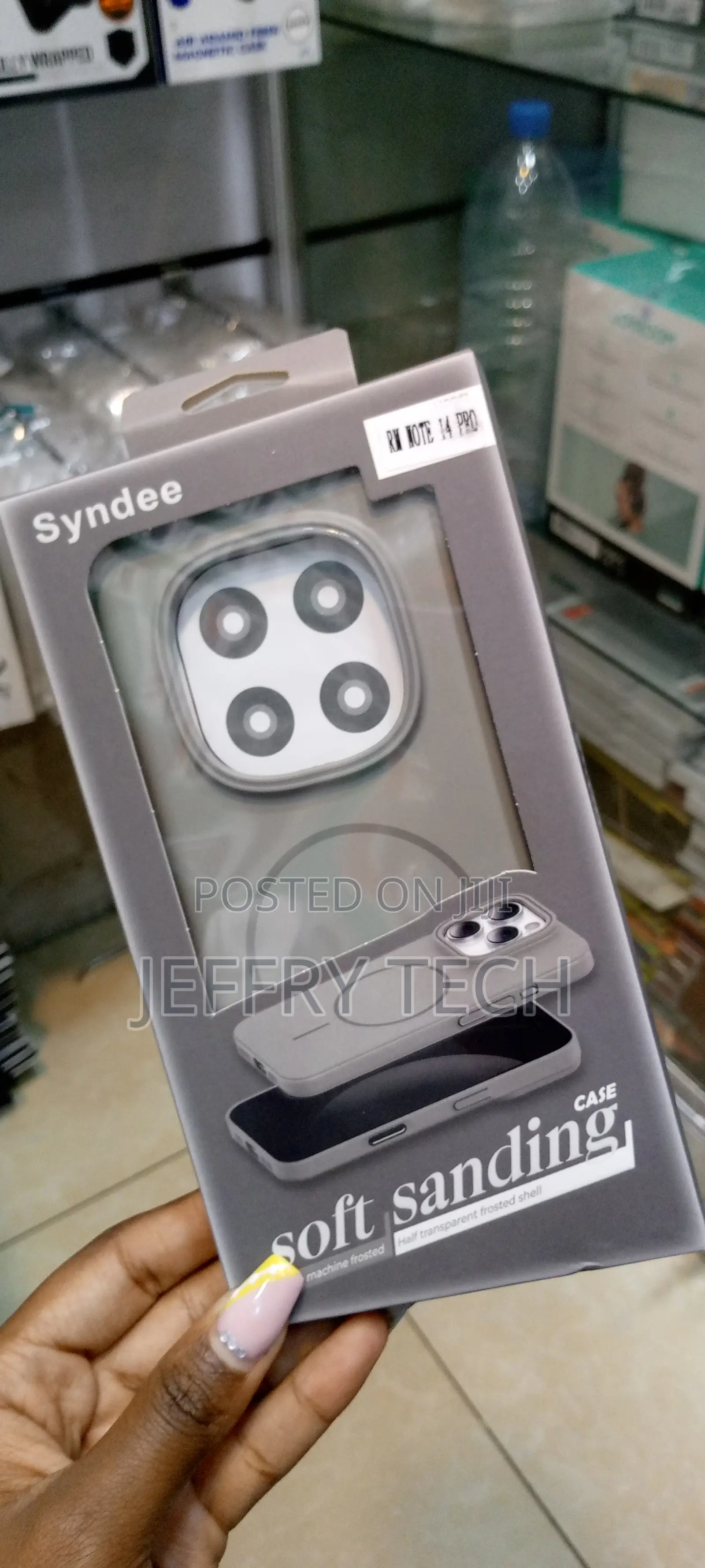 Syndee Redmi Note 14 Gray Magsafe Frosted Shockproof Case