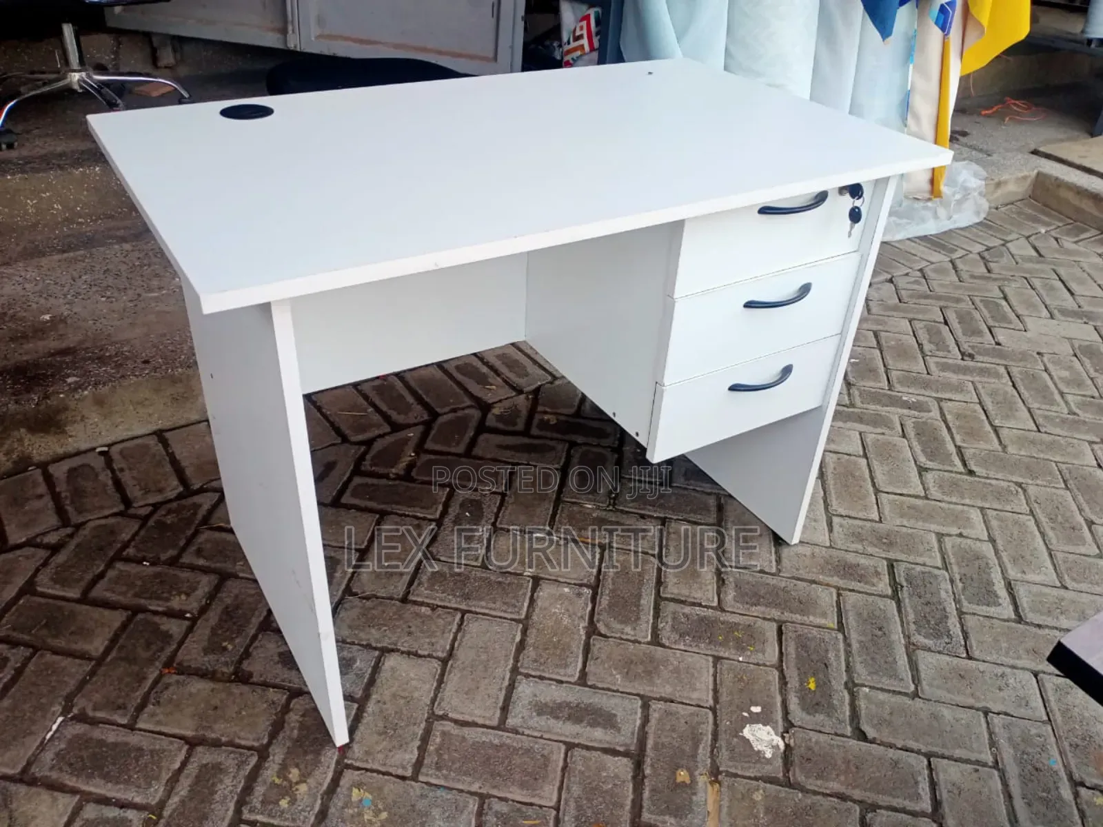 Pure White Clean Office Study Desk