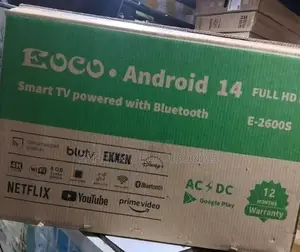 Eoco E-2600 Smart Bluetooth Ac/Dc Tv - Android 14, (1g+8g)