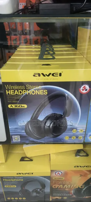 Awei A360bl Foldable Wireless Bluetooth Gaming Headset.