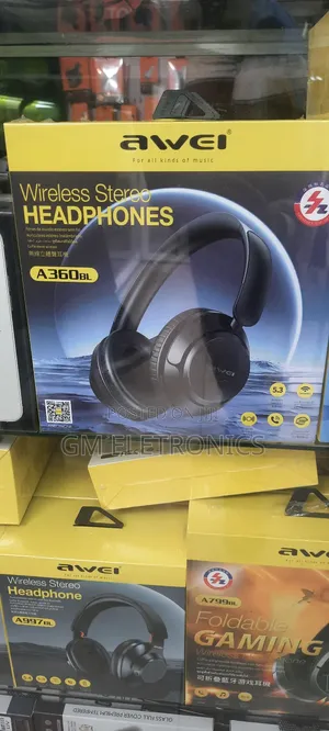 Awei A360bl Foldable Wireless Bluetooth Gaming Headset.