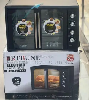 Black Rebune Re-10-31 Commercial 2 Door Oven Rm-75