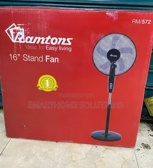 Ramtons Rm/572 - Black Standing Fan - 3 Speed R/16"