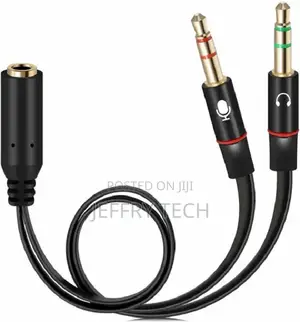 2 Male to 1 Female 3.5mm Headphone Earphone Mic Audio Y SPL